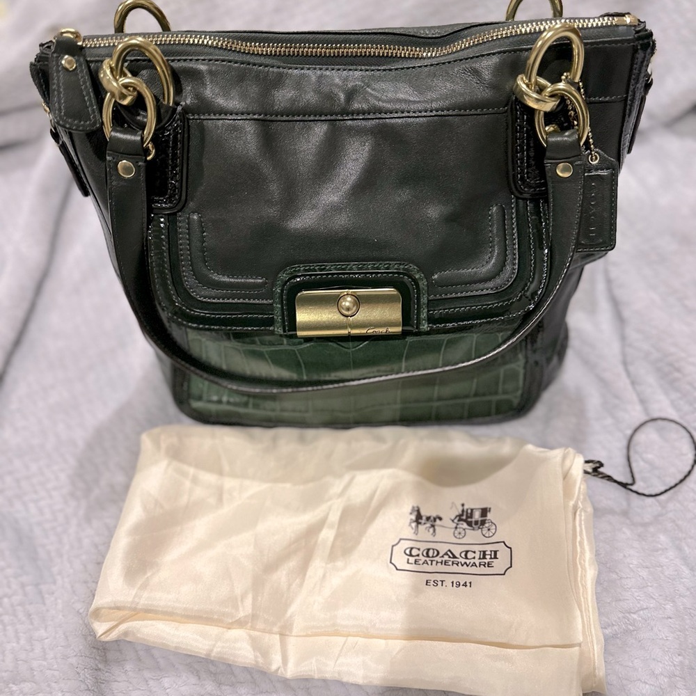 Authentic Coach all leather shoulder bag